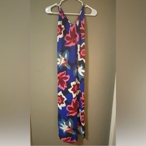 Cupshe Crystal Beach V-neck Floral Backless Slip Dress Medium NWT